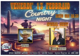 VENERDI' 13 FEBBRAIO - Country Star