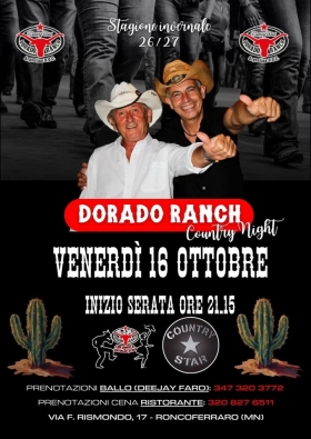 VENERDI' 16 OTTOBRE - Country Star